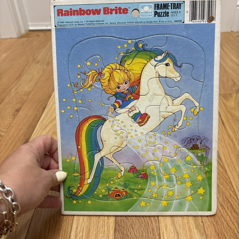 Rainbow Brite Frame-Tray Puzzle Golden 1983 4536A-1 Jigsaw 20 Pieces with Horse - Picture 2 of 5